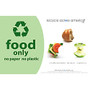 Recycle Across America Food Standardized Recycling Label, 5 1/2 inch; x 8 1/2 inch;, Light Green