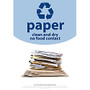 Recycle Across America Paper Standardized Recycling Labels, 10 inch; x 7 inch;, Light Blue