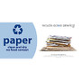 Recycle Across America Paper Standardized Recycling Labels, 4 inch; x 9 inch;, Light Blue