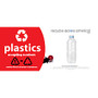 Recycle Across America Plastics With Number Standardized Recycling Label, 4 inch; x 9 inch;, Red