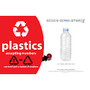 Recycle Across America Plastics With Number Standardized Recycling Label, 5 1/2 inch; x 8 1/2 inch;, Red