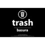 Recycle Across America Trash Standardized Recycling Labels, 5 1/2 inch; x 8 1/2 inch;, Black