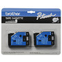 Brother; TCM-OZ Black-On-Clear Matte Tapes, 0.38 inch; x 25', Pack Of 2