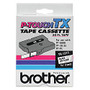 Brother; TX-1311 Black-On-Clear Tape, 0.5 inch; x 50'
