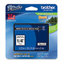 Brother; TZ-315 White-On-Black Tape, 0.25 inch; x 26.2'
