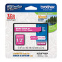 Brother; TZe-MQP35 White-On-Berry Pink Tape, 0.5 inch; x 196.8 inch;