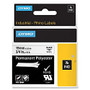 DYMO; Rhino 18484 Polyester Industrial Black-On-White Label Tape, 0.75 inch; x 18'