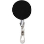 Advantus Premier Retractable Heavy Duty ID Reel With Badge Clip - Plastic, Steel - 12 / Box - Black, Silver