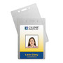 C-Line; Poly ID Badge Holders, Vertical, 2 1/2 inch; x 3 1/2 inch;, Clear, 12 Badges Per Pack, Set Of 5 Packs