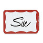 Maco; Name Badges, Red Border, Pack Of 100