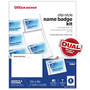 Office Wagon; Brand Top-Load Name Badge Holders, Clip-Style, 3 inch; x 4 inch;, Clear, Box Of 40
