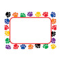 Teacher Created Resources Colorful Paw Prints Name Tags, 3 1/2 inch; x 2 1/2 inch;, Multicolor, Pack Of 180