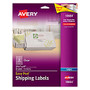 Avery; Easy Peel; Clear Inkjet Shipping Labels, 3 1/3 inch; x 4 inch;, Pack Of 60