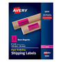 Avery; Neon Shipping Labels, 2 inch; x 4 inch;, Neon Magenta, Box Of 1000