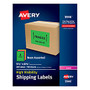 Avery; Neon Shipping Labels, 5 1/2 inch; x 8 1/2 inch;, Assorted Colors, Box Of 200