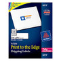 Avery; Print-To-The-Edge White Laser Shipping Labels, 1 1/4 inch; x 3 3/4 inch;, Pack Of 300