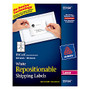 Avery; Repositionable White Laser Shipping Labels, 3 1/3 inch; x 4 inch;, Box Of 600