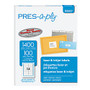 PRES-a-ply Standard Shipping Label - Permanent Adhesive - 1.33 inch; Width x 4 inch; Length - Rectangle - Laser - White - 1400 / Box