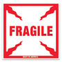 Tape Logic; Preprinted Shipping Labels,  inch;Fragile, inch; 4 inch; x 4 inch;, Red/White, Pack Of 500