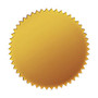 Great Papers! Foil Certificate Seals, 1 3/4 inch;, Gold, Pack Of 50