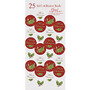 Great Papers! Holiday Foil Seals, 1 inch;, Gold/Green/Red, Christmas Holly, Pack Of 50