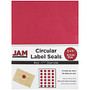JAM Paper; Circle Label Sticker Seals, 1 11/16 inch;, Red, Pack Of 120