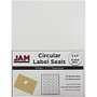 JAM Paper; Circle Label Sticker Seals, 1 11/16 inch;, White, Pack Of 120