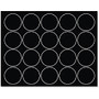 MasterVision Magnetic Color Coding Dots - 0.75 inch; Diameter - Round - Black - Vinyl - 20 / Pack