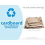 Recycle Across America Cardboard Standardized Recycling Labels, 8 1/2 inch; x 11 inch;, Light Blue