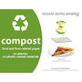 Recycle Across America Compost Standardized Labels, 8 1/2 inch; x 11 inch;, Green