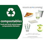 Recycle Across America Compostables Standardized Labels, 8 1/2 inch; x 11 inch;, Dark Green