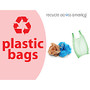 Recycle Across America Plastic Bags Standardized Recycling Labels, 8 1/2 inch; x 11 inch;, Pink