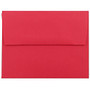 JAM Paper; Booklet Invitation Envelopes, A2, 4 3/8 inch; x 5 3/4 inch;, 30% Recycled, Red, Pack Of 25