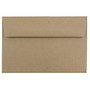 JAM Paper; Booklet Invitation Envelopes, A9, 5 3/4 inch; x 8 3/4 inch;, 100% Recycled, Brown, Pack Of 25