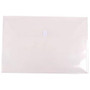 JAM Paper; Plastic Booklet Envelopes With Hook-And-Loop Fastener, 12 inch; x 18 inch;, Clear, Pack Of 12