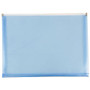 JAM Paper; Plastic Envelopes, Letter-Size, 9 1/2 inch; x 12 1/2 inch;, Blue, Pack Of 12