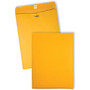 Quality Park Clasp Envelope - Clasp - #90 - 9 inch; Width x 12 inch; Length - 28 lb - Gummed - Kraft - 100 / Box - Kraft