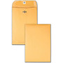 Quality Park Clasp Envelopes - Clasp - #55 - 6 inch; Width x 9 inch; Length - 24 lb - Gummed - Kraft - 100 / Box - Kraft