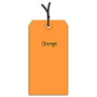 Office Wagon; Brand Prestrung Color Shipping Tags, #7, 5 3/4 inch; x 2 7/8 inch;, Orange, Box Of 1,000