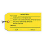 Office Wagon; Brand Prestrung Inspection Tags,  inch;Inspected, inch; 4 3/4 inch; x 2 3/8 inch;, Yellow, Box Of 1,000