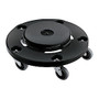 Rubbermaid; Brute; Twist-On/Off Round Dolly, Black