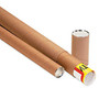Office Wagon; Brand 3-Piece Telescopic Mailing Tubes, 3 inch; x 48 inch;, 80% Recycled, Kraft, Pack Of 24