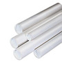 Office Wagon; Brand White Mailing Tubes With Plastic Endcaps, 1 1/2 inch; x 12 inch;, 80% Recycled, Pack Of 50
