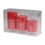 Energizer; Everyday Flameless Wax Candles, Assorted Sizes, Red Ginger Apple, Pack Of 3