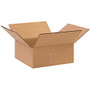 Office Wagon; Brand Flat Boxes, 10 inch; x 10 inch; x 4 inch;, Kraft, Pack Of 25