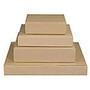 Office Wagon; Brand Flat Boxes, 15 inch; x 15 inch; x 4 inch;, Kraft, Pack Of 25