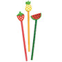 Office Wagon; Brand Pencil Topper Eraser, Fruit Theme, Assorted Colors