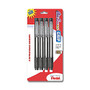 Pentel; Clic Erasers;, Black Barrel, Pack Of 4