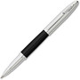 Cross Lexington Executive Rollerball Pen - Medium Point Type - 0.7 mm Point Size - Conical Point Style - Refillable - Chrome Brass, Black Barrel - 1 Each