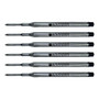 Monteverde; Ballpoint Refills For Sheaffer Ballpoint Pens, Medium Point, 0.7 mm, Blue/Black, Pack Of 6